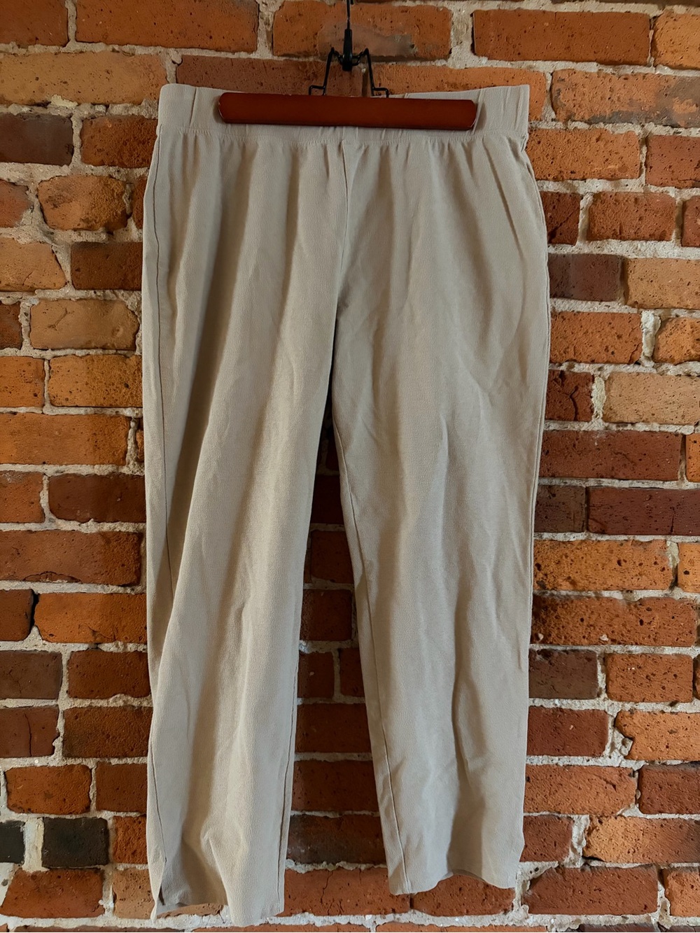 Eileen Fisher Light Beige Relaxed Chino Pants